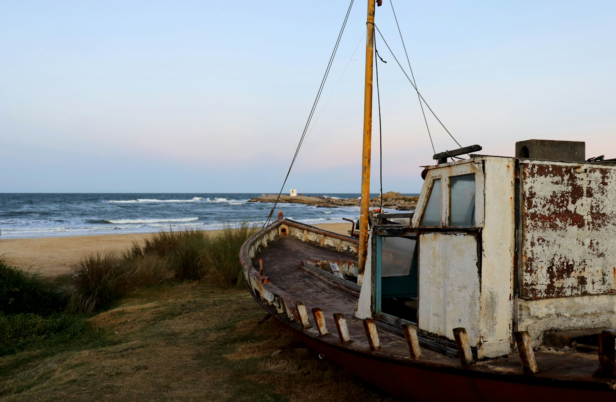 Bote de pescadores en Punta del Diablo